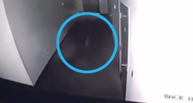 Police CCTV captured strange ball of light