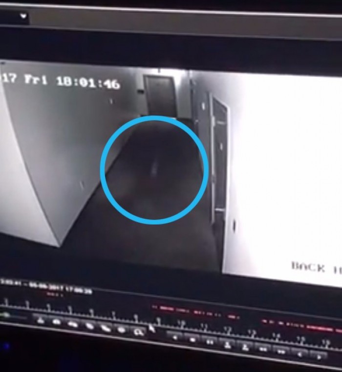 Police CCTV captured strange ball of light